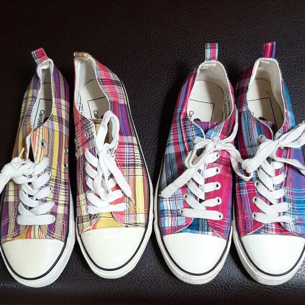 SOLD, SOLD, SOLD Carolina Bay Polo Plaid Sneakers